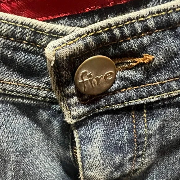 Kut from the Kloth Embroidered Bootcut Jeans Size L Y2K Cross Pocket Denim - Picture 6 of 10